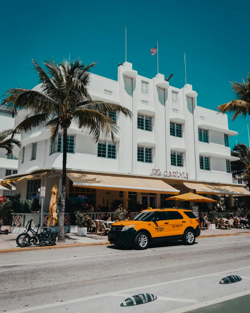 Ocean Drive Art Deco architecture in Miami Beach, Florida