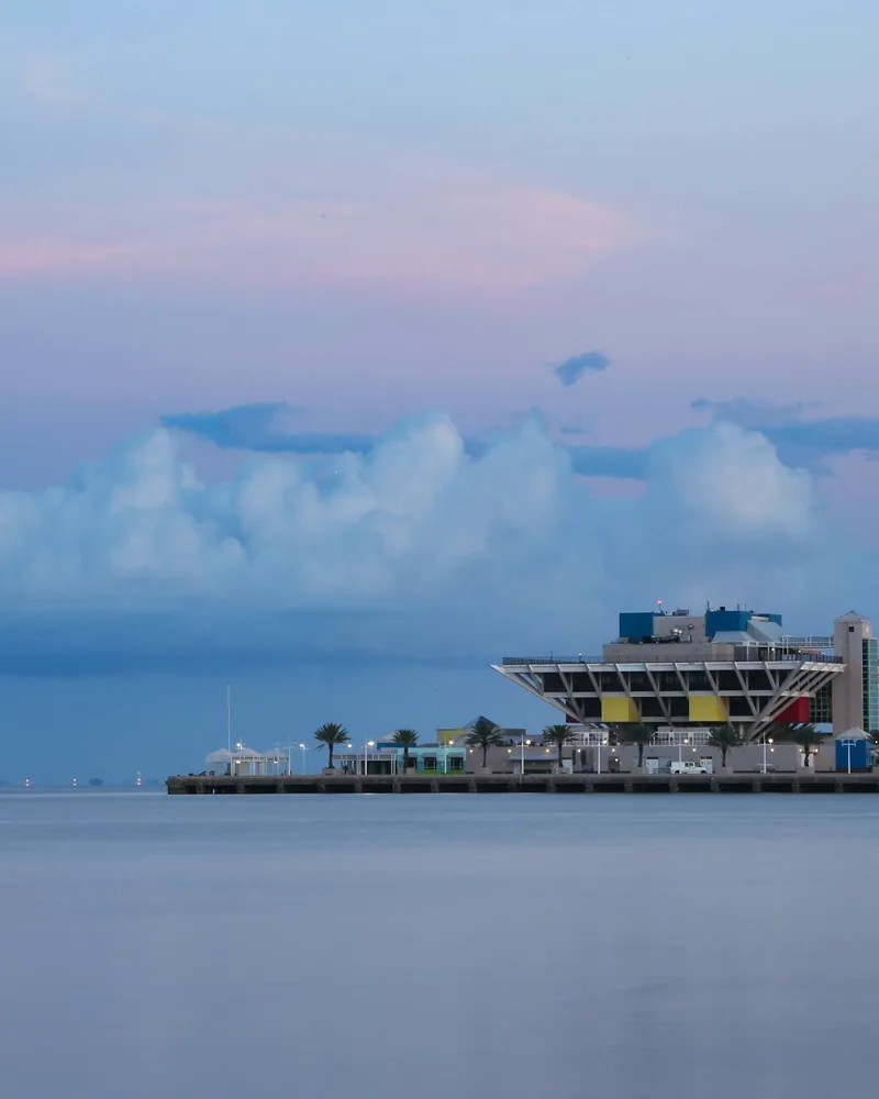 St. Pete Pier at twilight reflecting in Tampa Bay, Pinellas County