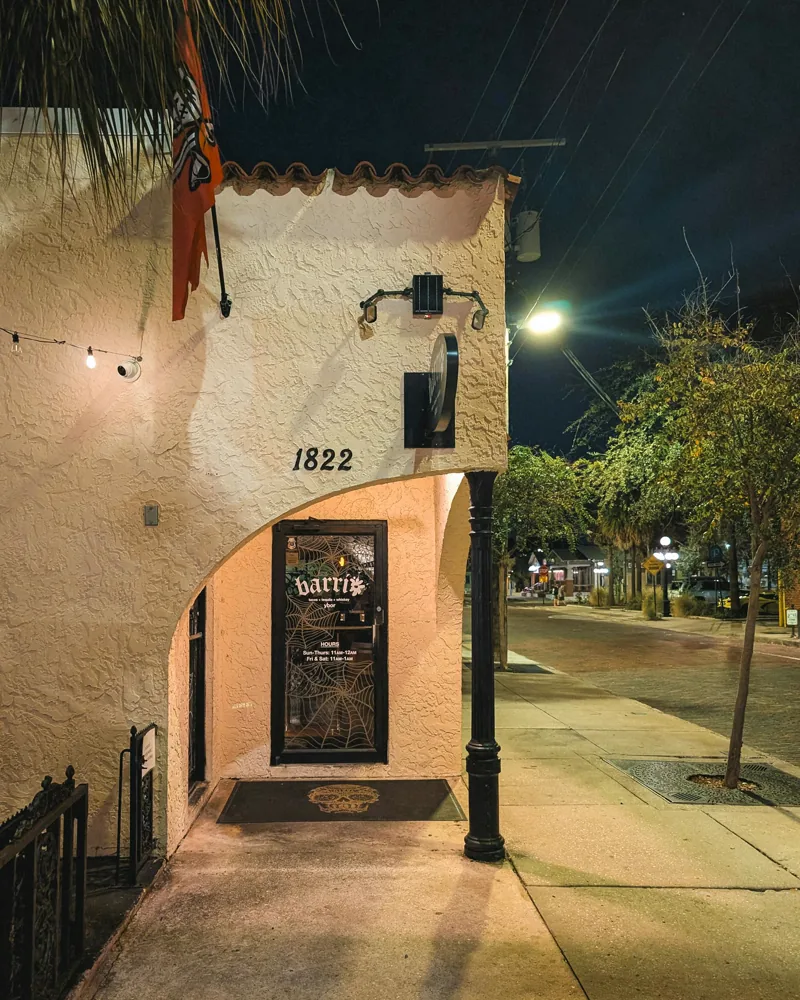 Ybor City historic district at night, Tampa Bay